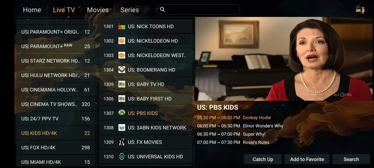 Holyiptv app interface preview screenshot 4