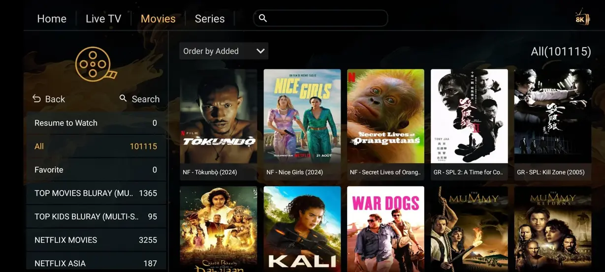 Holyiptv app interface preview screenshot 5