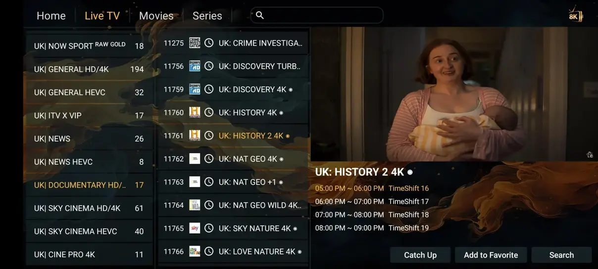 Holyiptv app interface preview screenshot 7