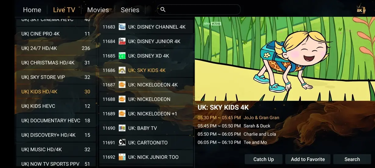 Holyiptv app interface preview screenshot 8